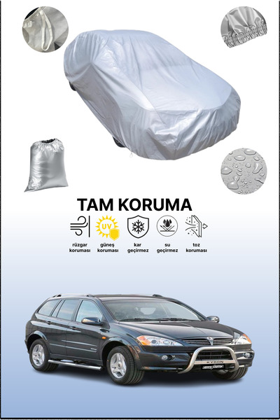 dokaca غطاء سيارة رمادي متوافق مع سانغ يونغ كايرون 2004 - 2021، غطاء سيارة، غ...