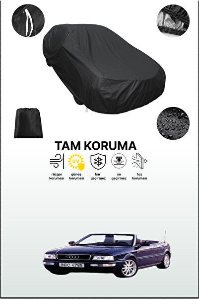 dokaca غطاء سيارة متوافق مع أودي كابريوليه 1991 - 2000 باللون الأسود، غطاء وا...