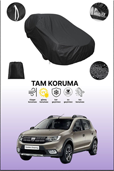dokaca غطاء سيارة متوافق مع داسيا سانديرو باللون الأسود، غطاء واقي، غطاء سيارة