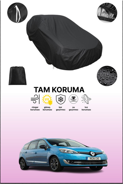 dokaca غطاء سيارة متوافق مع رينو سينيك 2013 - 2016 باللون الأسود، غطاء واقي، ...