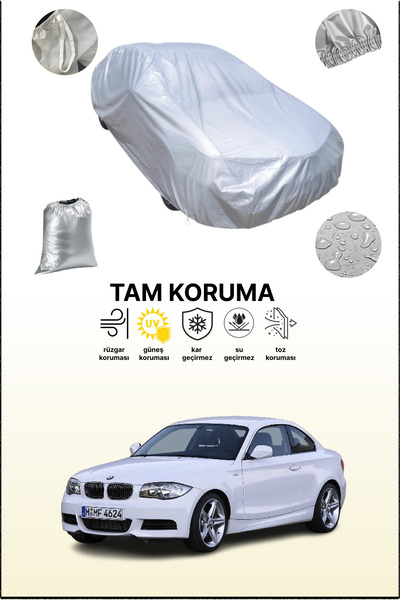dokaca غطاء سيارة رمادي متوافق مع بي إم دبليو الفئة 1 كوبيه (E82) 2010 - 2013، غطاء سيارة، غطاء واقي