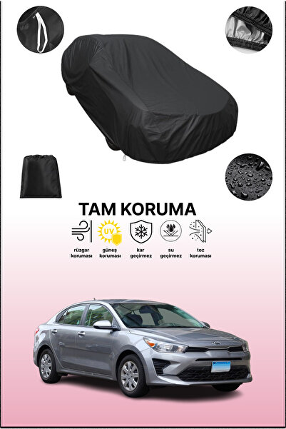 dokaca غطاء سيارة متوافق مع سيارة كيا ريو 4 سيدان باللون الأسود، غطاء واقي، غ...