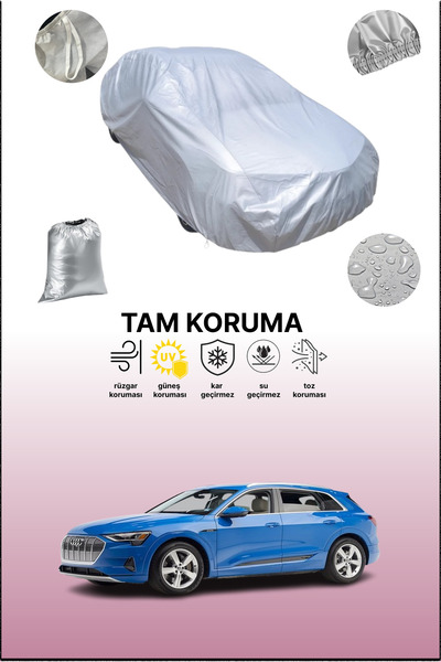 dokaca غطاء سيارة رمادي متوافق مع أودي إي-ترون سبورتباك 2019 - 2021، غطاء سيارة، غطاء واقي