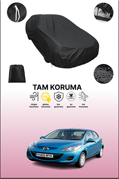 dokaca غطاء سيارة متوافق مع مازدا 2 2007 - 2014، لون أسود، غطاء واقي، غطاء سيارة