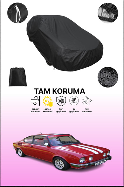 dokaca غطاء سيارة متوافق مع سيارة سكودا 110 كوبيه باللون الأسود، غطاء حماية، ...