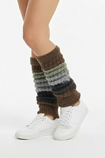 KARDEŞLER ÇORAP Women's Winter Colorful Knee Pads Leggings Socks