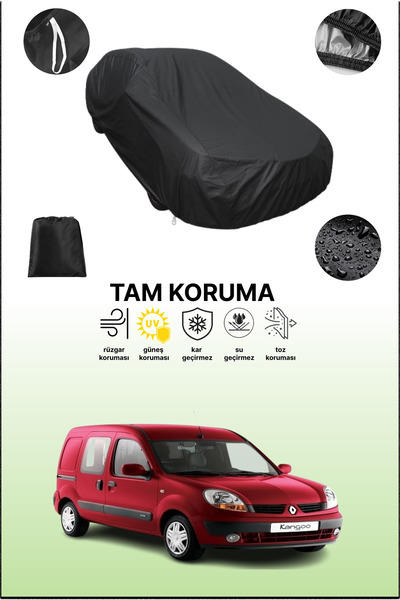 dokaca غطاء سيارة متوافق مع رينو كانجو 2003 - 2005، لون أسود، غطاء واقي، غطاء...
