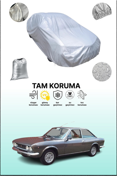 dokaca غطاء سيارة رمادي متوافق مع فيات 124 سبورت كوبيه BC 1969 - 1972، غطاء س...