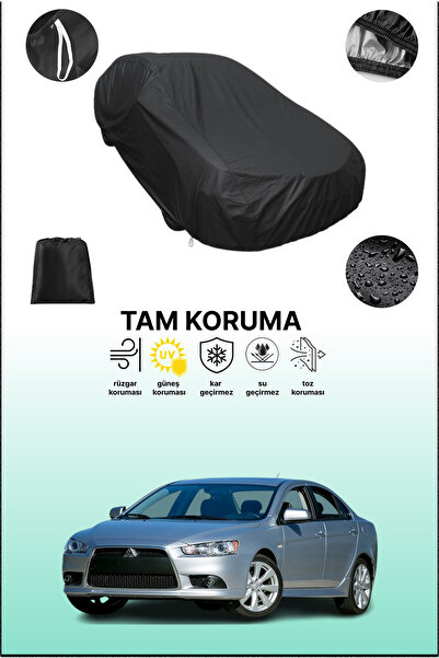 dokaca غطاء سيارة متوافق مع ميتسوبيشي لانسر 2007 - 2015، لون أسود، غطاء واقي، غطاء سيارة