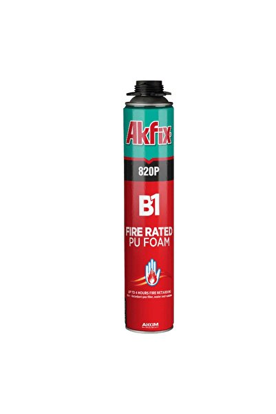 Akfix Spuma Poliuretanica Antifoc 820P, 750ml, Clasa B2, Aplicare Cu Pistol, FA025 (12 Bucati)