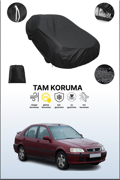 dokaca غطاء سيارة متوافق مع سيارة هوندا سيفيك 6 فاستباك باللون الأسود، غطاء و...