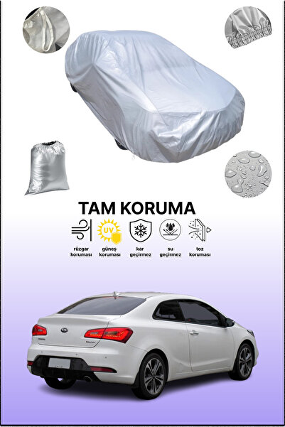 dokaca غطاء سيارة رمادي متوافق مع كيا سيراتو 3 كوبيه، غطاء سيارة، غطاء واقي