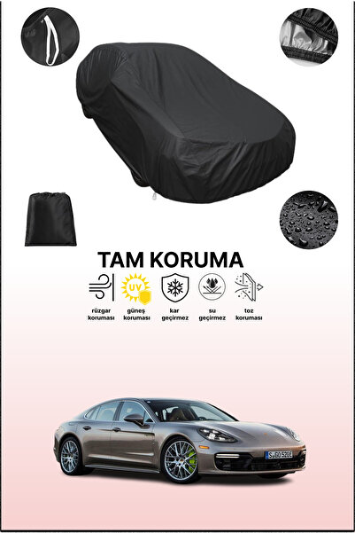 dokaca غطاء سيارة متوافق مع بورش باناميرا توربو إس إي-هايبرد 2017 - 2021، غطاء واقي، غطاء سيارة أسود