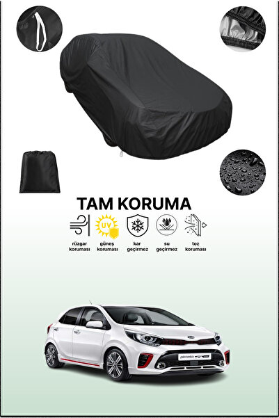 dokaca غطاء سيارة متوافق مع كيا بيكانتو 3 باللون الأسود، غطاء واقي، غطاء سيارة