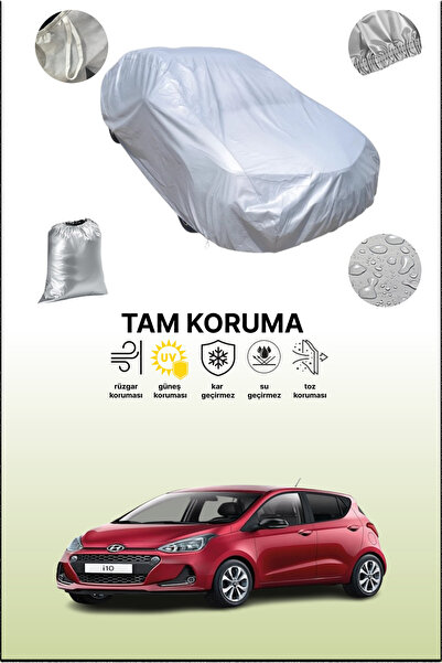 dokaca Gray Hyundai I10 2016 - 2019 Compatible Auto Tarpaulin, Car Tarpaulin,...
