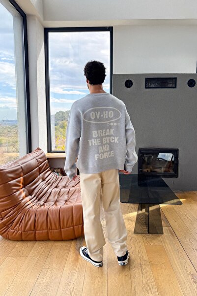 Flaw Wear Snooze Gray Knit Sweater