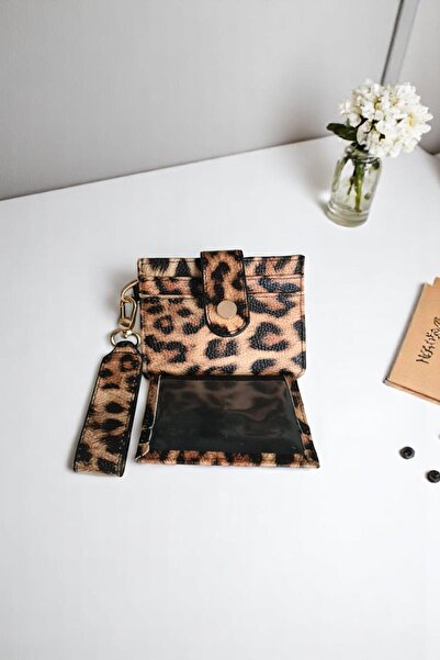 Classbag Kadın Leopar Anahtarlık Detaylı Kartlık