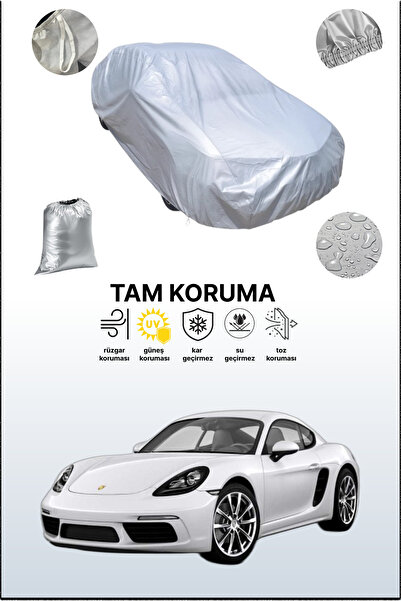 dokaca غطاء سيارة متوافق مع بورش كايمان باللون الرمادي، غطاء سيارة، غطاء واقي