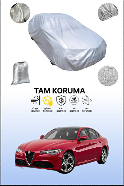 dokaca غطاء سيارة رمادي متوافق مع ألفا روميو جوليا 2016 - 2021، غطاء سيارة، غ...