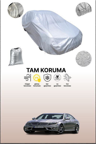 dokaca غطاء سيارة رمادي متوافق مع مرسيدس سي 63 إيه إم جي (دبليو204) 2007 - 2011، غطاء سيارة، غطاء واقي