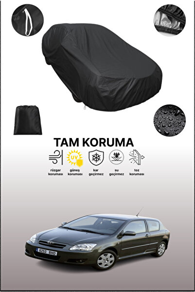 dokaca غطاء سيارة متوافق مع تويوتا كورولا سوداء ذات 3 أبواب موديلات 2004 - 20...