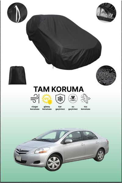dokaca غطاء سيارة أسود متوافق مع تويوتا بيلتا، غطاء واقي، غطاء سيارة