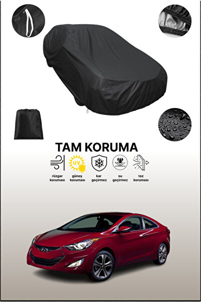 dokaca غطاء سيارة متوافق مع هيونداي إلنترا 5 كوبيه، غطاء واقي، غطاء سيارة أسود