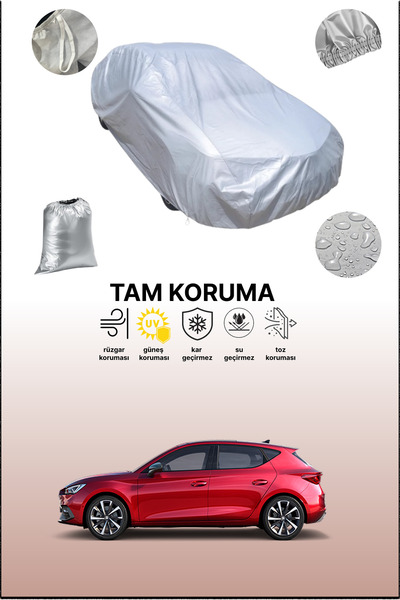 dokaca غطاء سيارة رمادي متوافق مع سيات ليون هاتشباك، غطاء سيارة، غطاء واقي