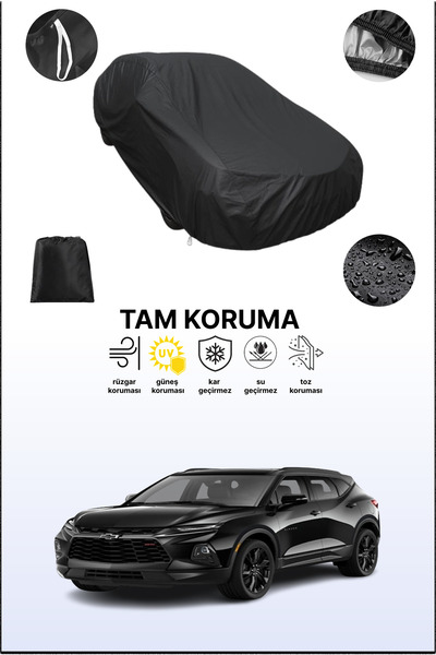 dokaca غطاء سيارة متوافق مع شيفروليه بليزر 2018 - 2021 باللون الأسود، غطاء وا...