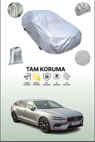 dokaca غطاء سيارة رمادي متوافق مع فولفو V60 2014 - 2018، غطاء سيارة، غطاء واقي