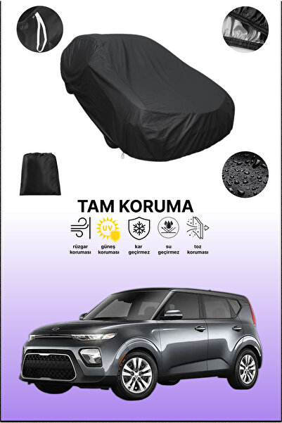 dokaca غطاء سيارة متوافق مع سيارة كيا سول 1 باللون الأسود، غطاء حماية، غطاء س...