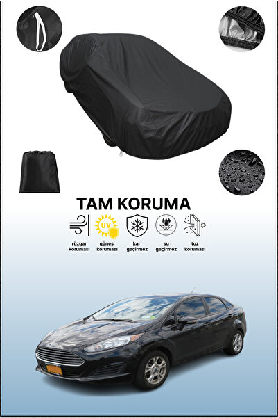 dokaca غطاء سيارة متوافق مع سيارة فورد فييستا 7 سيدان باللون الأسود، غطاء واق...