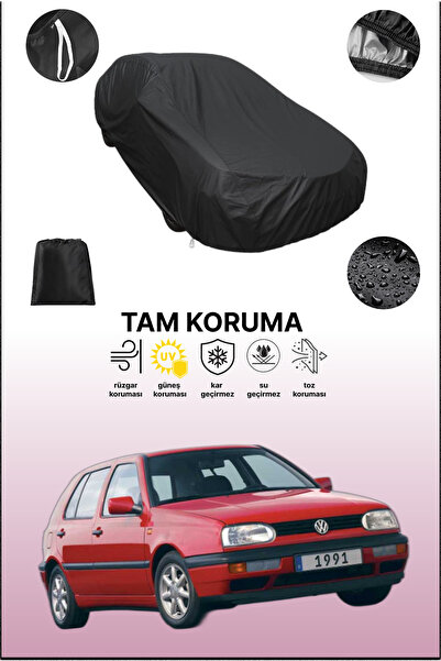 dokaca غطاء سيارة متوافق مع فولكس فاجن جولف 3 باللون الأسود، غطاء واقي، غطاء ...