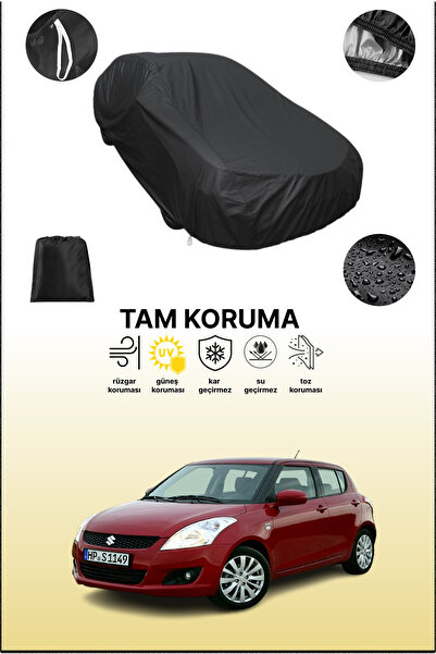 dokaca غطاء سيارة متوافق مع سوزوكي سويفت 5 أبواب 2010 - 2014، أسود اللون، غطاء واقي، غطاء سيارة
