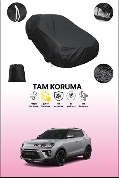 dokaca غطاء سيارة أسود متوافق مع سيارة سانغ يونغ تيفولي، غطاء واقي، غطاء سيارة