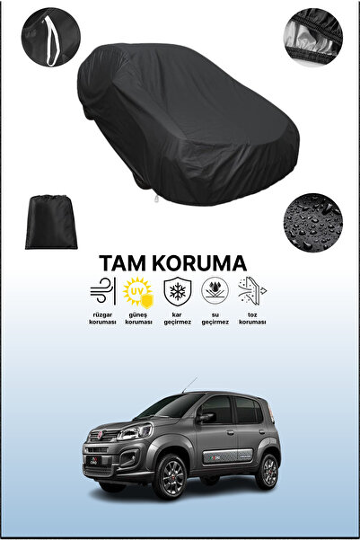 dokaca غطاء سيارة متوافق مع فيات أونو 2010 - 2021، غطاء واقي، غطاء سيارة أسود