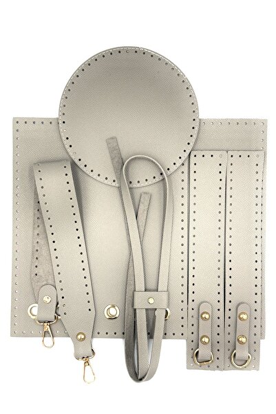 Lady Moss Alaçatı Bucket Ready-Made Bag Set (Gray)