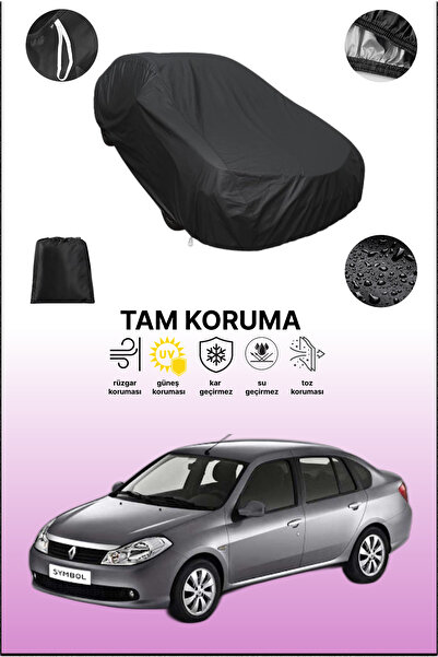 dokaca غطاء سيارة متوافق مع سيارة رينو سيمبول 2 باللون الأسود، غطاء حماية، غط...