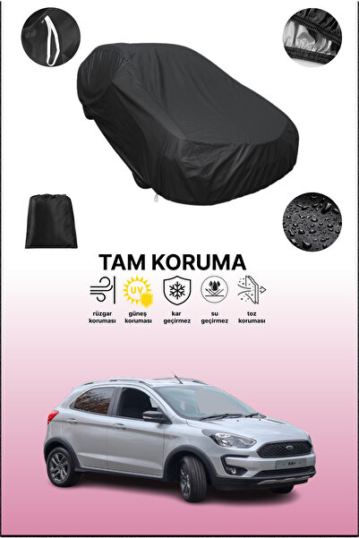 dokaca غطاء سيارة متوافق مع فورد كا+ أكتيف باللون الأسود، غطاء واقي، غطاء سيارة