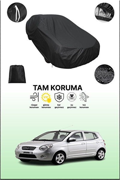 dokaca غطاء سيارة متوافق مع كيا بيكانتو 2007 - 2011 باللون الأسود، غطاء واقي،...
