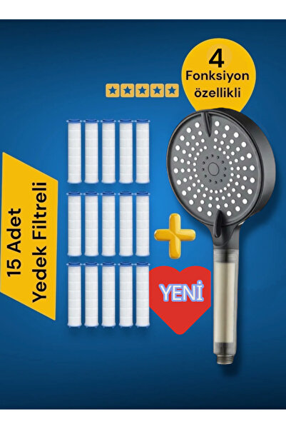 TRUVA 15 Adet Yedek Filtreli Su Tasarruflu Kireç Önleyici Özellikli yeni Nesi...