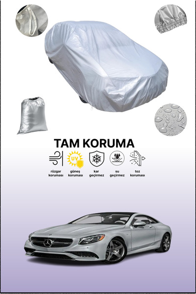 dokaca غطاء سيارة رمادي متوافق مع مرسيدس S 63 AMG كوبيه (C217) 2014 - 2017، غ...