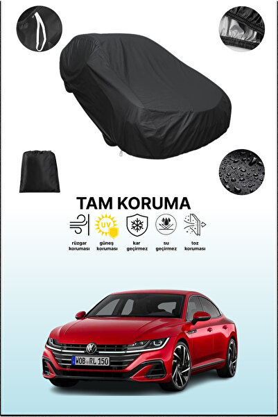 dokaca Black Volkswagen Arteon 2017 - 2021 Compatible Car Tarpaulin, Protecti...