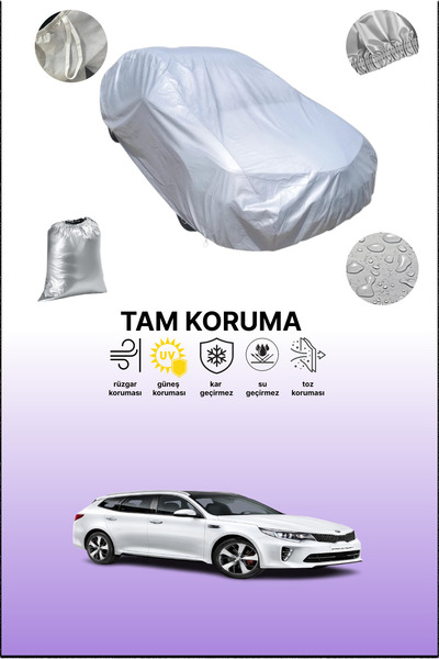 dokaca غطاء سيارة رمادي متوافق مع كيا أوبتيما 4 سبورت واجن، غطاء سيارة، غطاء واقي