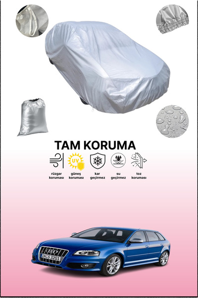 dokaca غطاء سيارة رمادي متوافق مع أودي S3 سبورت باك 2008 - 2012، غطاء سيارة، غطاء واقي