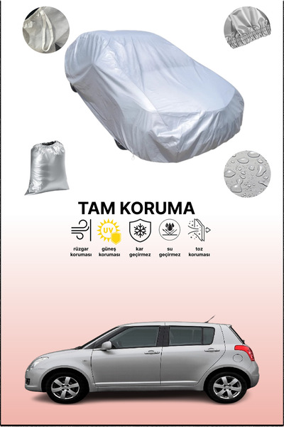 dokaca غطاء سيارة رمادي متوافق مع سوزوكي سويفت 5 أبواب 2005 - 2009، غطاء سيارة، غطاء واقي