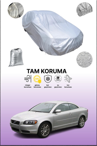 dokaca غطاء سيارة رمادي متوافق مع فولفو C70 كابريوليه 1999 - 2005، غطاء سيارة...