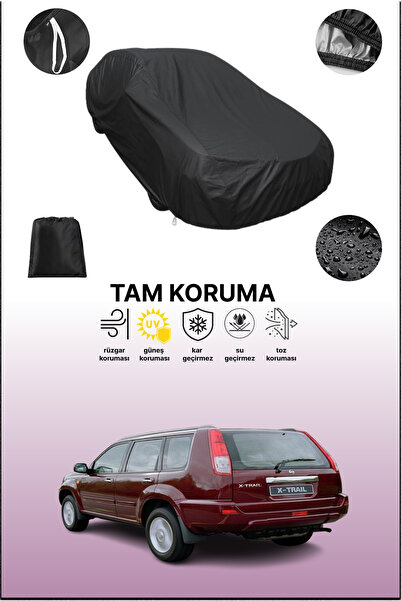 dokaca غطاء سيارة متوافق مع نيسان إكس-تريل 2001 - 2003، أسود اللون، غطاء واقي...