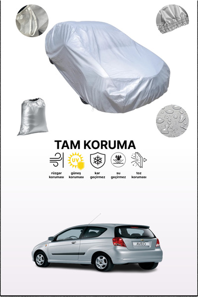 dokaca غطاء سيارة رمادي متوافق مع شيفروليه أفيو/كالوس ثلاثي الأبواب 2004 - 20...