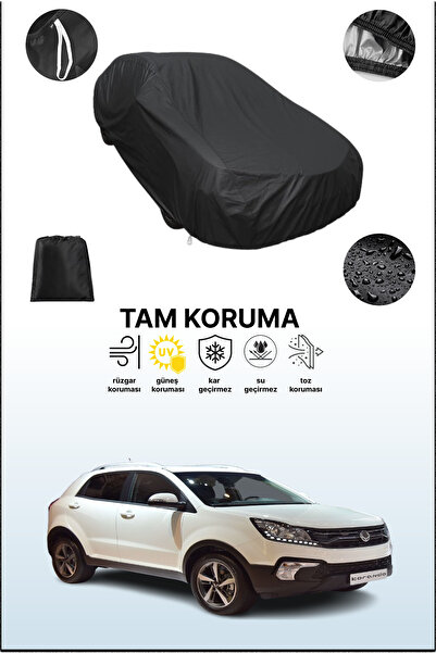 dokaca غطاء سيارة متوافق مع سانغ يونغ كوراندو 2017 - 2019 باللون الأسود، غطاء...